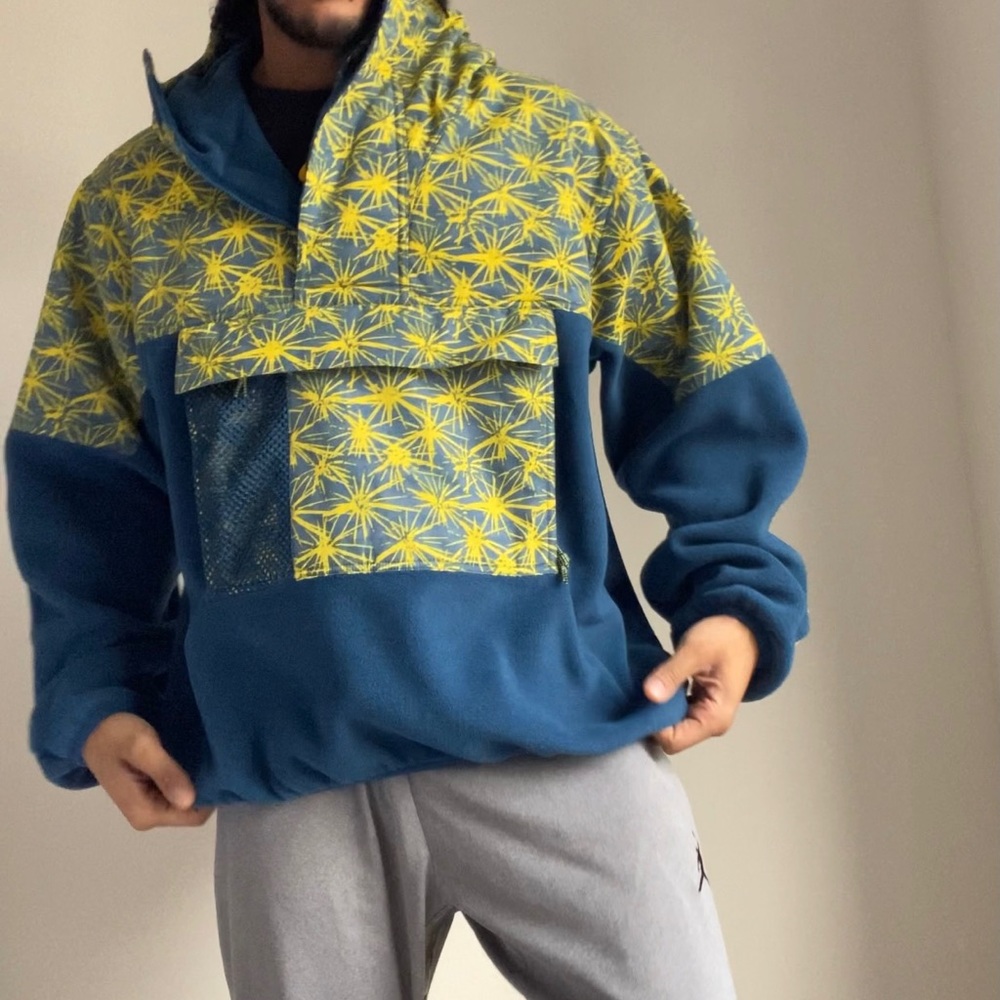 Men’s Nike ACG Fleece Anorak Jacket Blue / Yellow